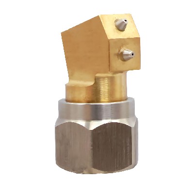 Right-Angle Nozzles, Brass Holder, Stainless-Steel Insert